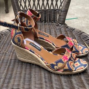 Nine West vibrant espadrille sandal wedge shoe